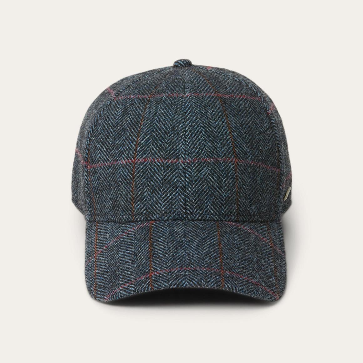 Baseball Cap Wool Blue Herringbone | Men/Women Stetson Caps &amp; Truckers