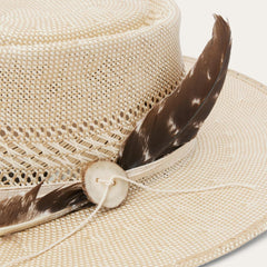 Batterson Straw Hat Ivory/tan | Men/Women Stetson Fedora