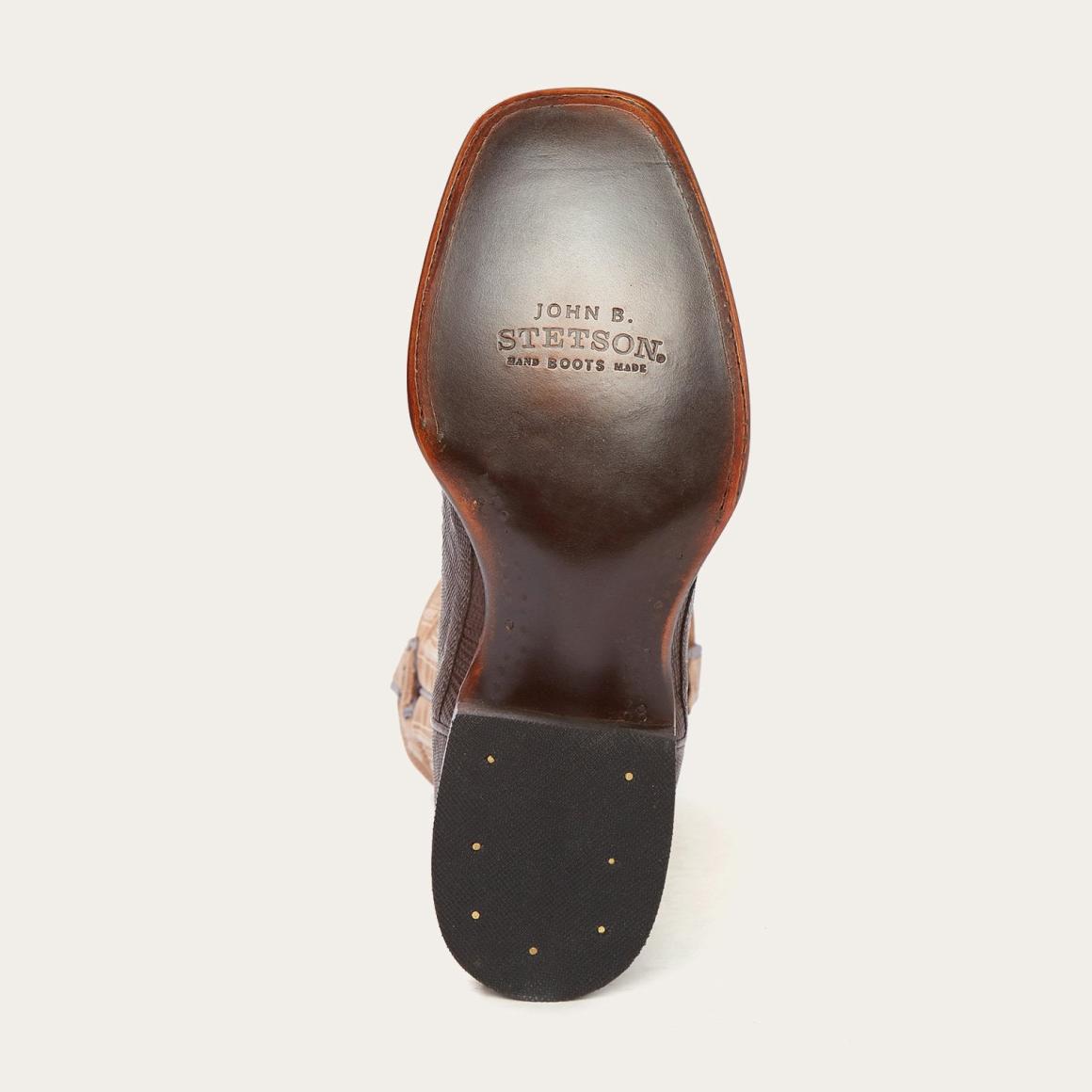 Beaumont Brown Teju Cowboy Boot Brown | Men Stetson Exotics