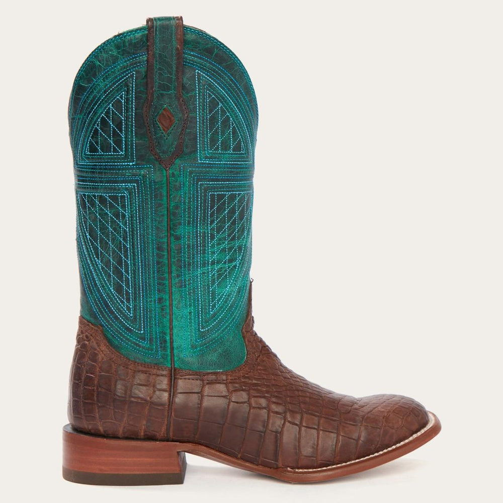Big Horn Tobacco Alligator Cowboy Boot Brown | Men Stetson Western