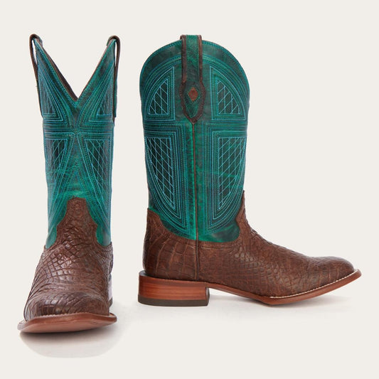 Big Horn Tobacco Alligator Cowboy Boot Brown | Men Stetson Western