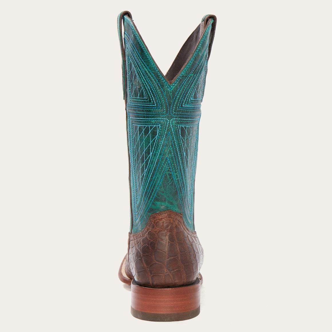 Big Horn Tobacco Alligator Cowboy Boot Brown | Men Stetson Western
