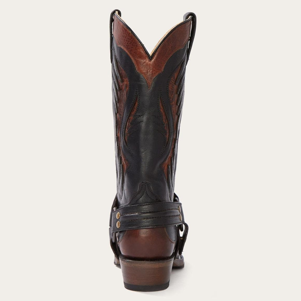 Biker Outlaw Oiled Leather Cowboy Boot Brown | Men Stetson Western