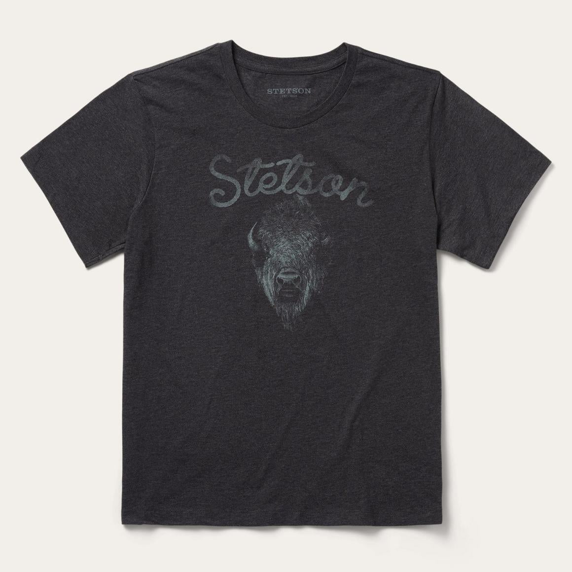 Bison Spirit Graphic Tee Black | Men Stetson Tees