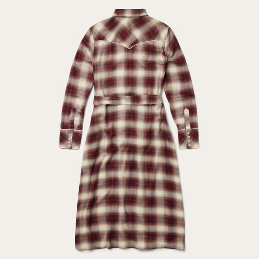 Black Cherry Plaid Shirt Dress Red | Women Stetson Shirt Dresses