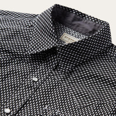 Black Diamond Shirt Black | Men Stetson Modern Cut