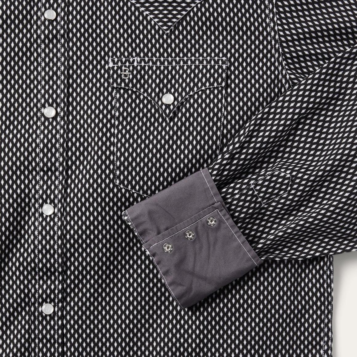 Black Diamond Shirt Black | Men Stetson Modern Cut