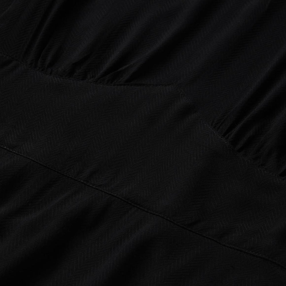 Black Herringbone Twill Midi Dress Black | Women Stetson Midi