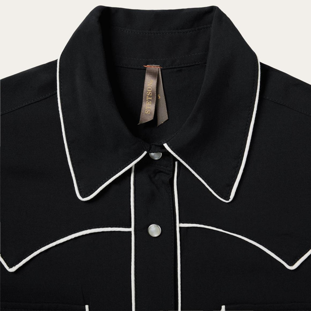 Black Sleeveless Western Shirt Black | Women Stetson Western Shirts