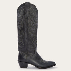 Blair Corded Side Zip Cowboy Boot Black | Women Stetson Western