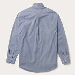 Blue Deco Geo Print Button Front Shirt Blue | Men Stetson Western Shirts