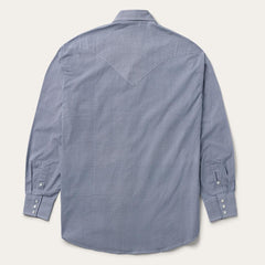 Blue Deco Geo Print Western Shirt Blue | Men Stetson Western Shirts