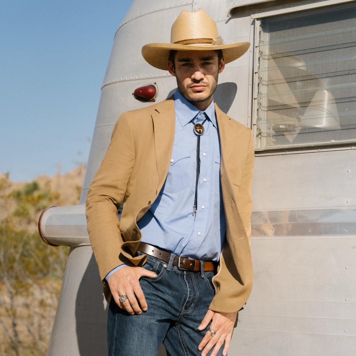 Blue End On End Solid Shirt Blue | Men Stetson Western Shirts