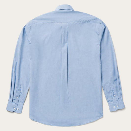 Blue Solid One-Pocket Snap-Front Shirt Blue | Men Stetson Modern Cut