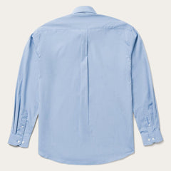 Blue Solid One-Pocket Snap-Front Shirt Blue | Men Stetson Modern Cut