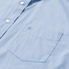 Blue Solid One-Pocket Snap-Front Shirt Blue | Men Stetson Modern Cut