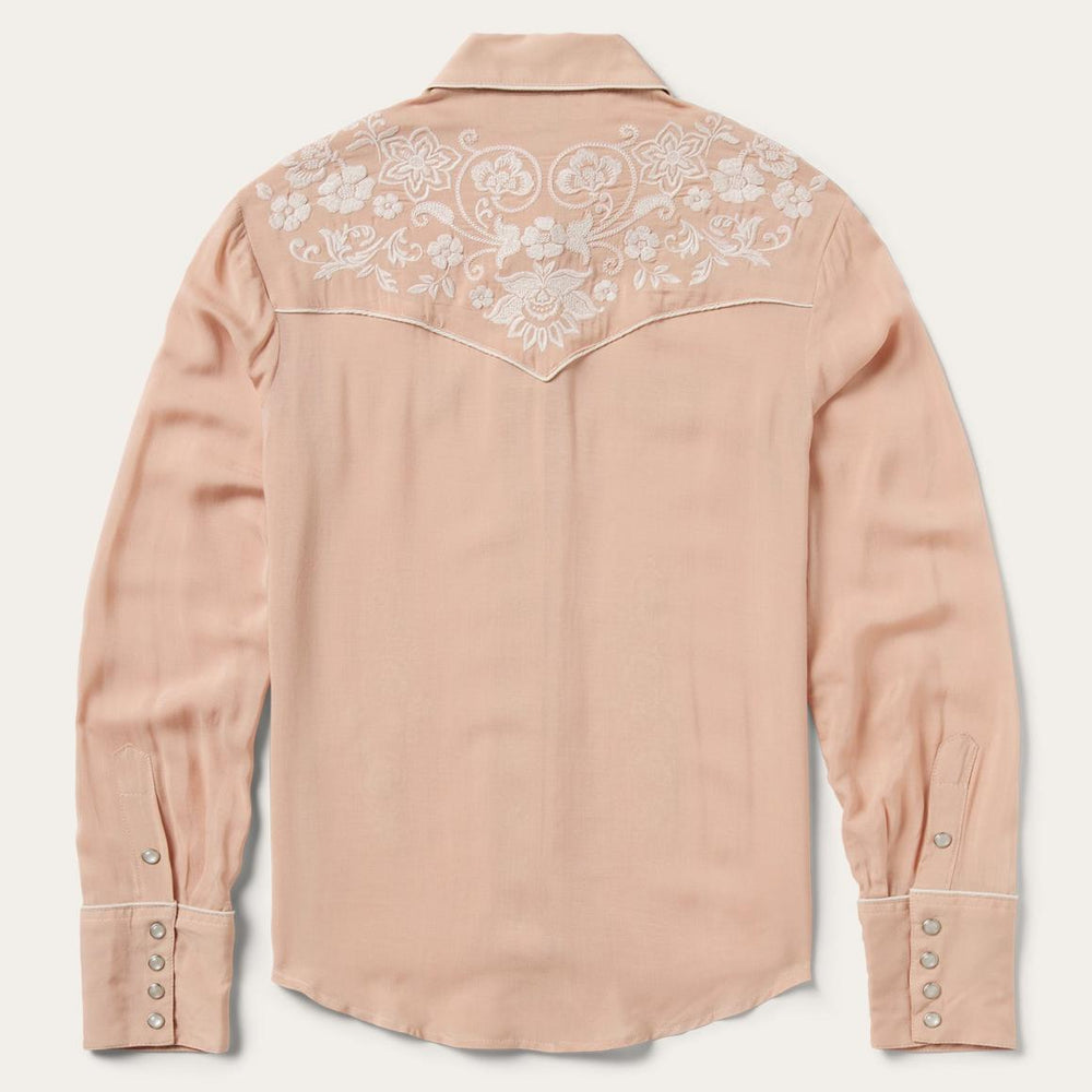 Blush Embroidered Western Shirt Pink | Women Stetson Western Shirts