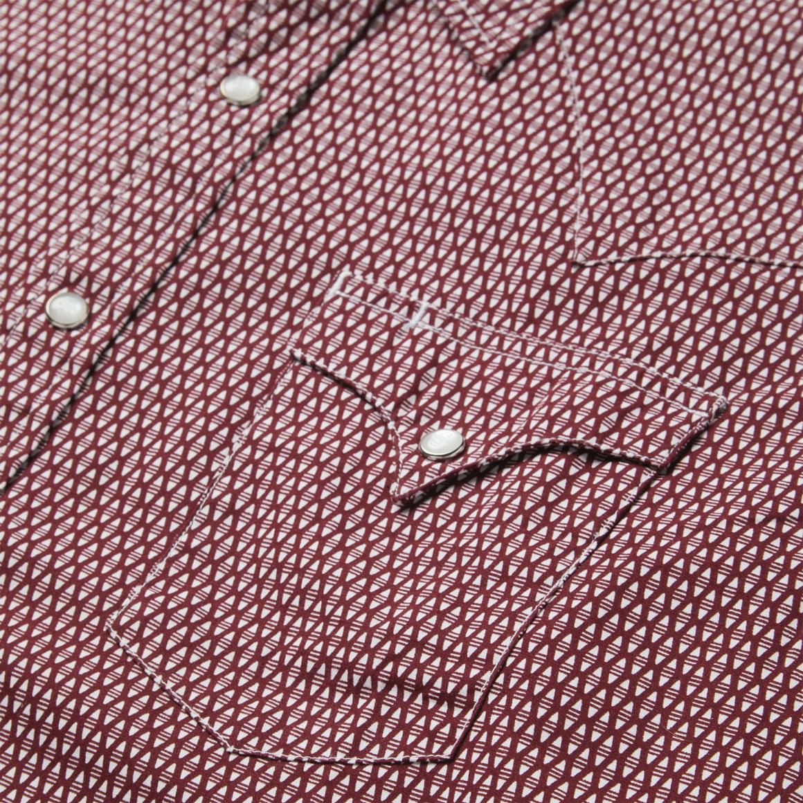 Broken Diamond Print Western Shirt Red | Men Stetson Modern Cut