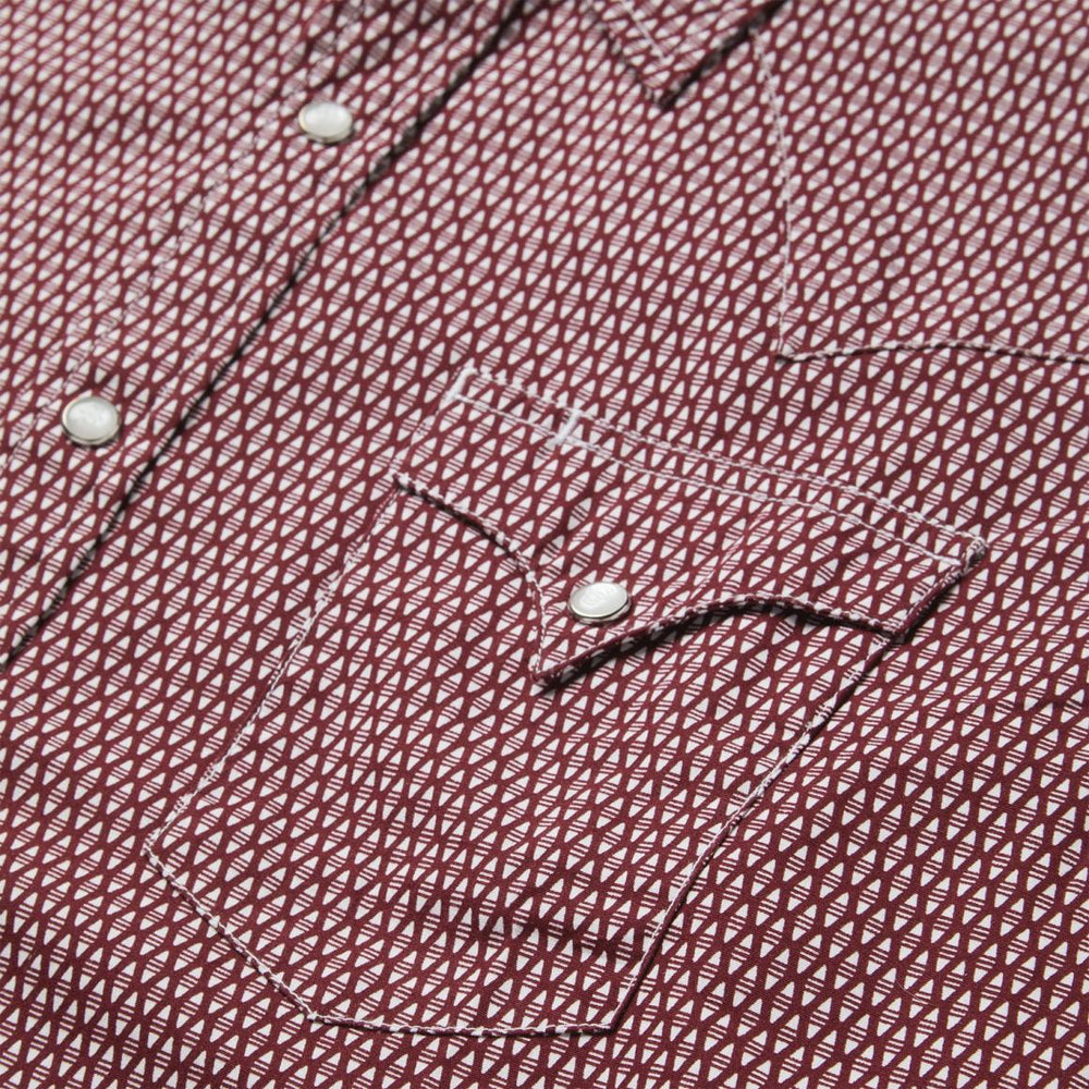 Broken Diamond Print Western Shirt Red | Men Stetson Modern Cut