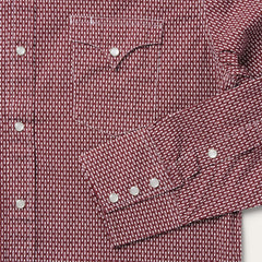 Broken Diamond Print Western Shirt Red | Men Stetson Modern Cut