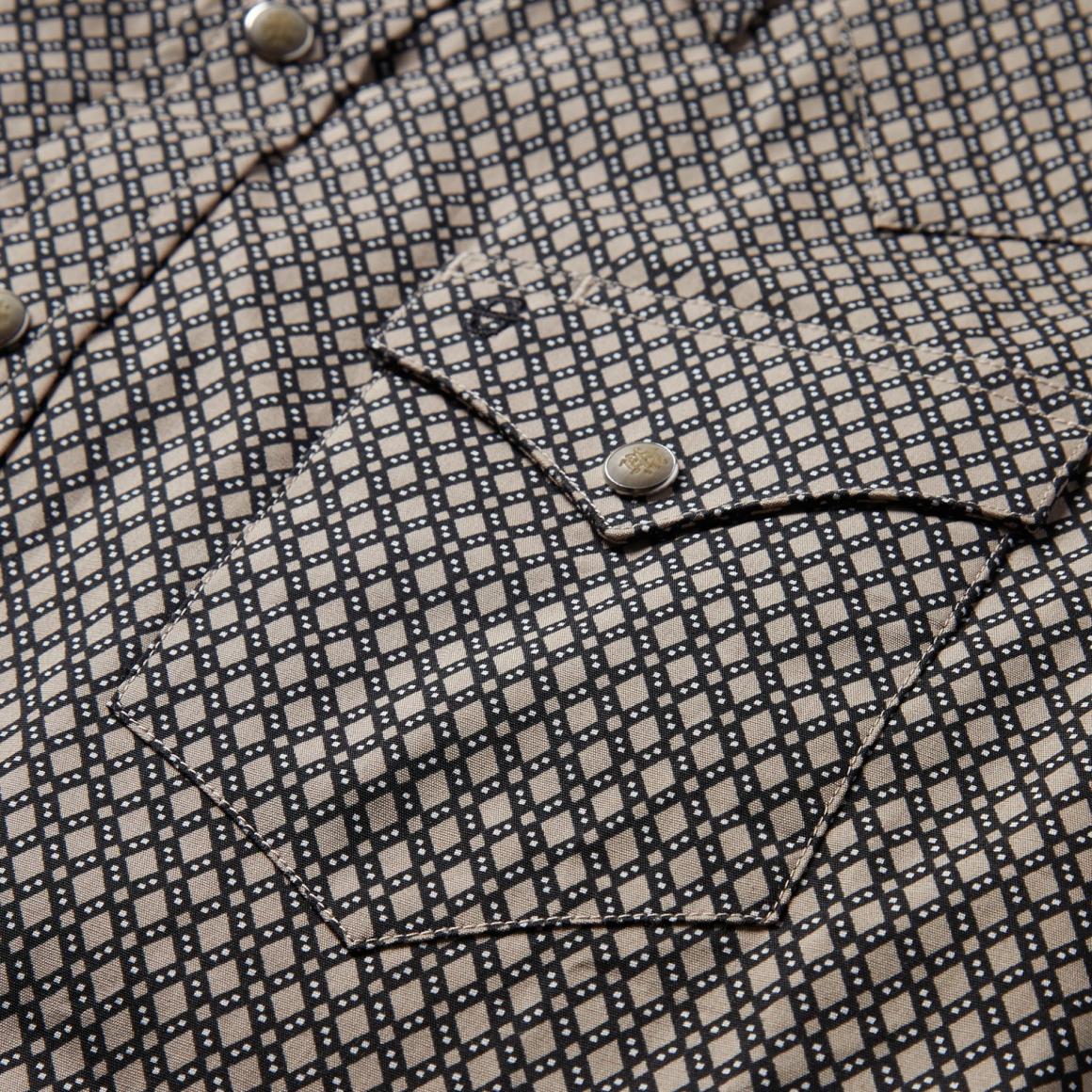 Brown Diamond Print Western Shirt Brown | Men Stetson Western Shirts