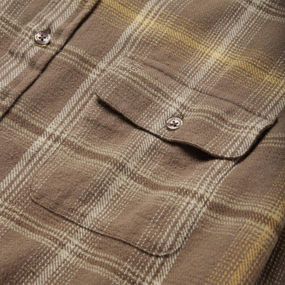 Brown Flannel Button-Front Shirt Brown | Men Stetson Flannel Shirts