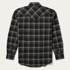 Brown Plaid Flannel Western Shirt Brown | Men Stetson Classic Cut