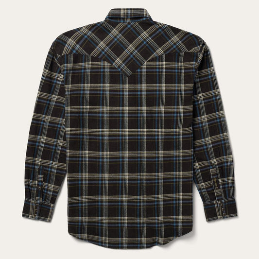Brown Plaid Flannel Western Shirt Brown | Men Stetson Western Shirts