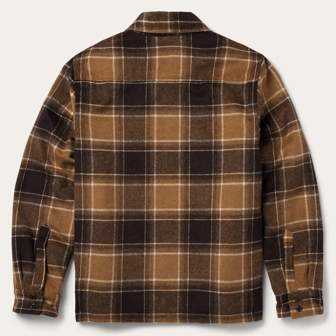 Brown Plaid Western Coat Brown | Men Stetson Flannel Shirts