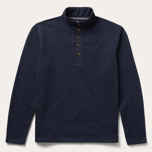Button-Front Blue Pullover Knit Sweater Blue | Men Stetson Sweaters &amp; Hoodies