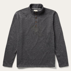 Button-Front Grey Pullover Knit Sweater Grey | Men Stetson Sweaters &amp; Hoodies