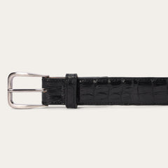 Caiman Western Tab Belt - 1 1/4" Width Black Classic | Men Stetson Belts