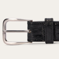 Caiman Western Tab Belt - 1 1/4" Width Black Classic | Men Stetson Belts