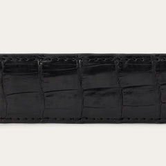Caiman Western Tab Belt - 1 1/4" Width Black Classic | Men Stetson Belts