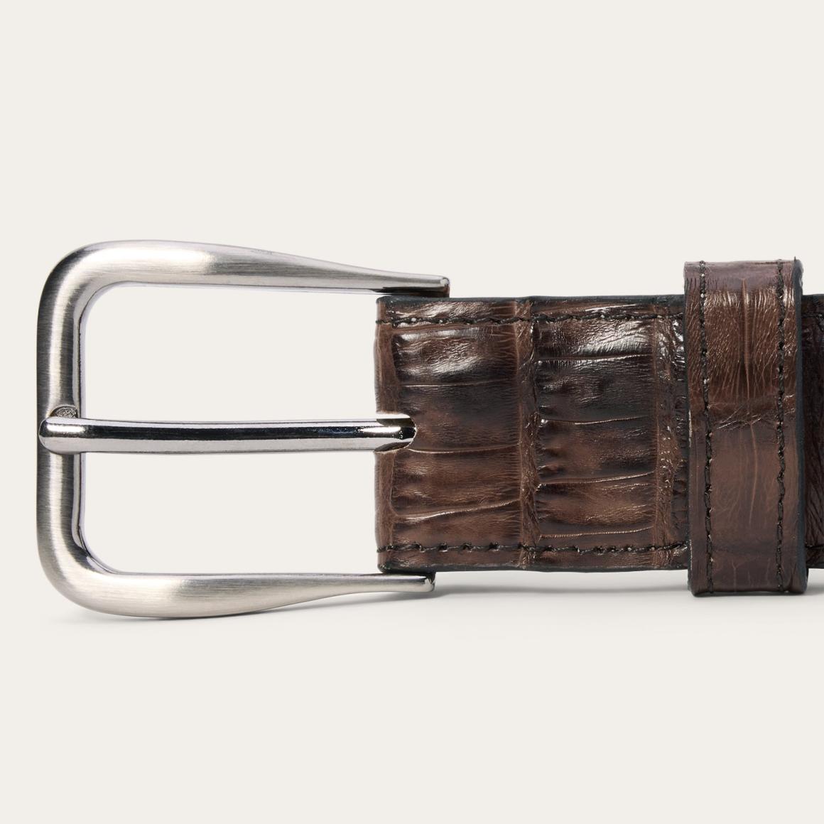 Caiman Western Tab Belt - 1 1/4" Width Cigar Classic | Men Stetson Belts