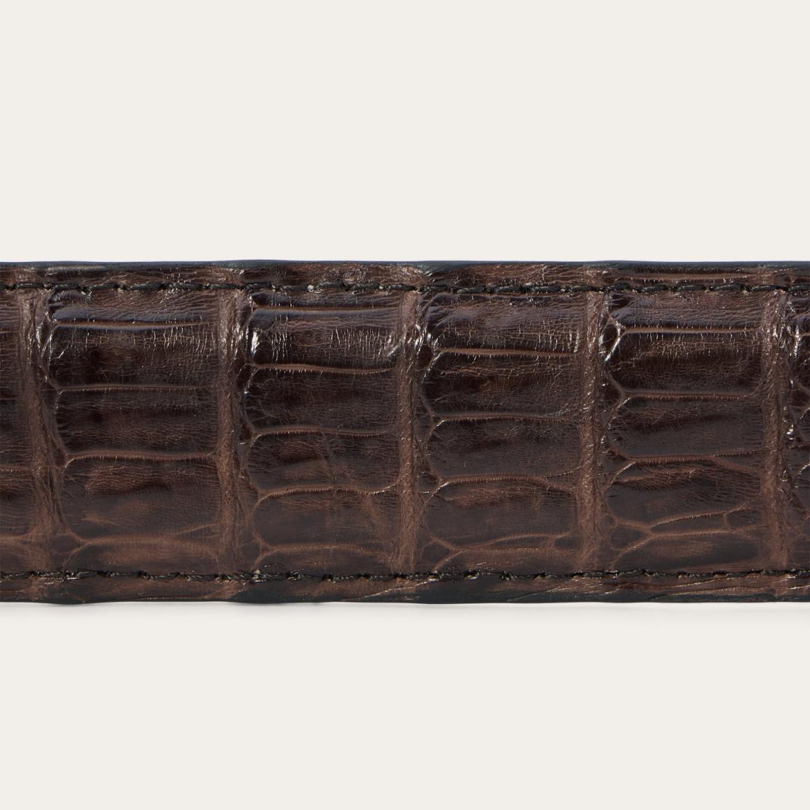 Caiman Western Tab Belt - 1 1/4" Width Cigar Classic | Men Stetson Belts