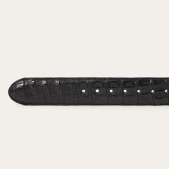 Caiman Western Tab Belt Black Classic | Men Stetson Belts