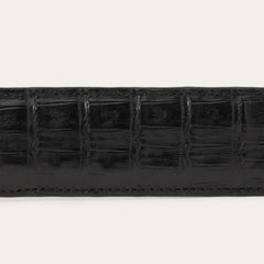 Caiman Western Tab Belt Black Classic | Men Stetson Belts