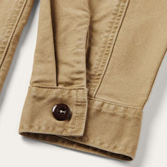 Camel Stretch Canvas Shirt Jacket Brown | Men Stetson Jackets