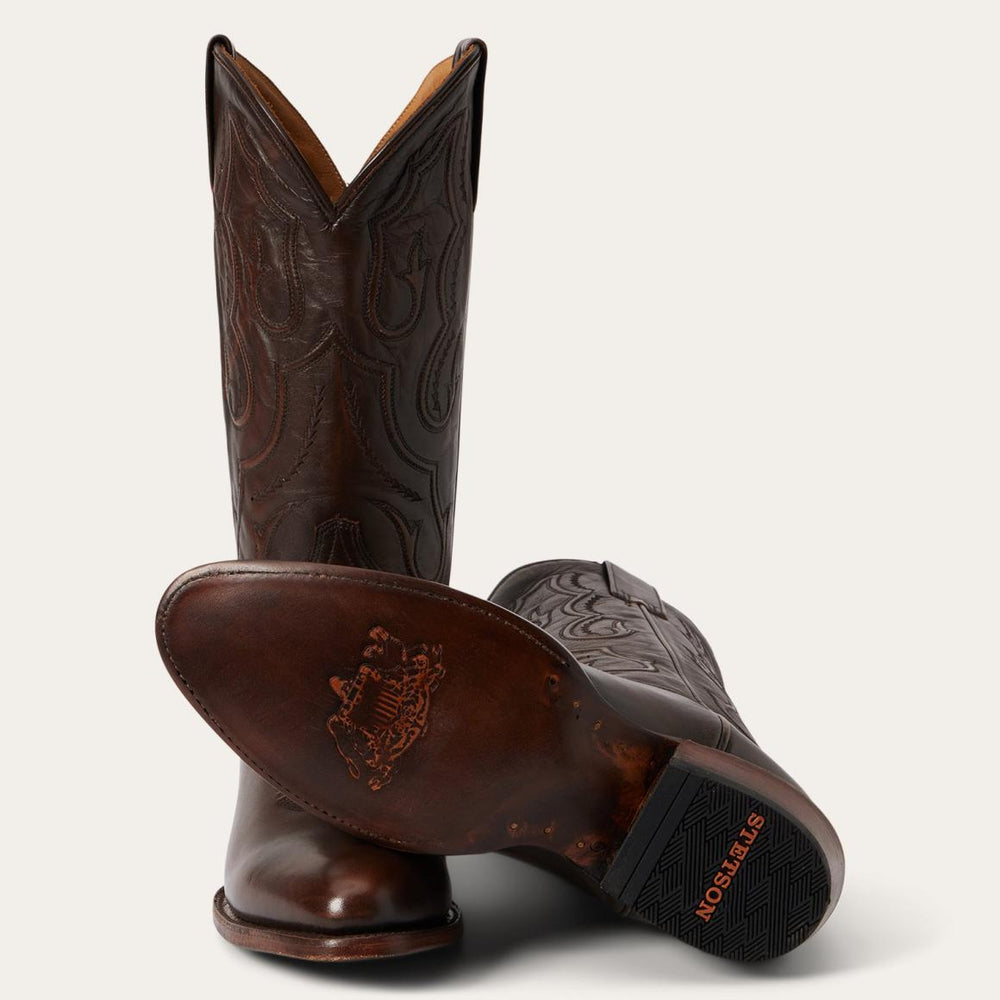 Carlisle Western Boots Burnished Brown | Men Stetson Western