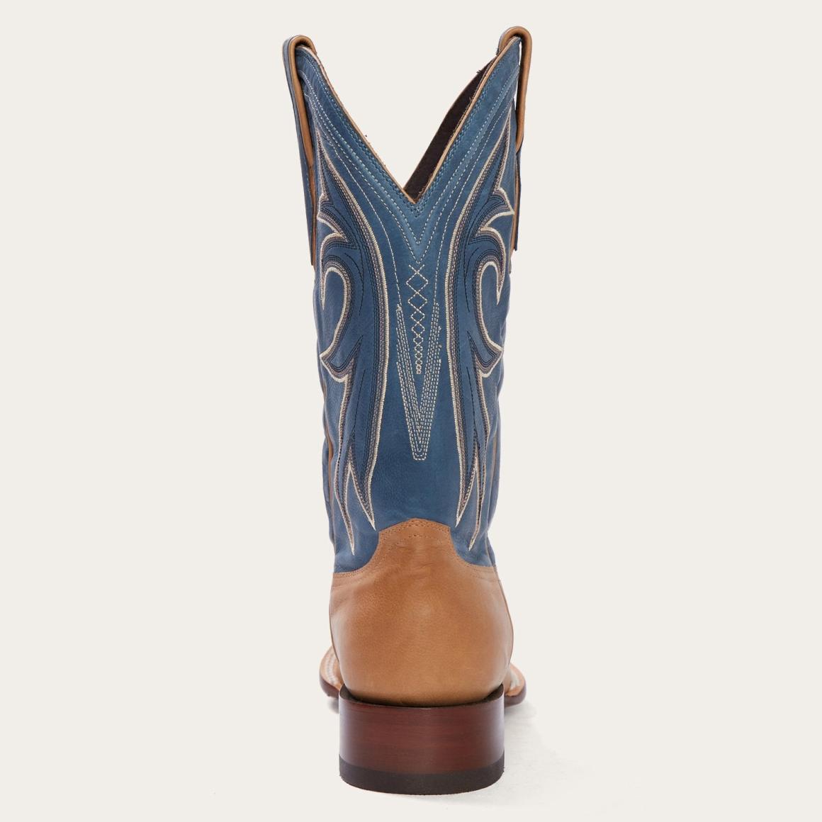 Casper Tan &amp; Blue Matte Cowboy Boot Tan | Men Stetson Western