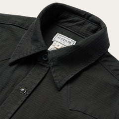 Charcoal Corded Denim Shirt Grey | Men Stetson Western Shirts