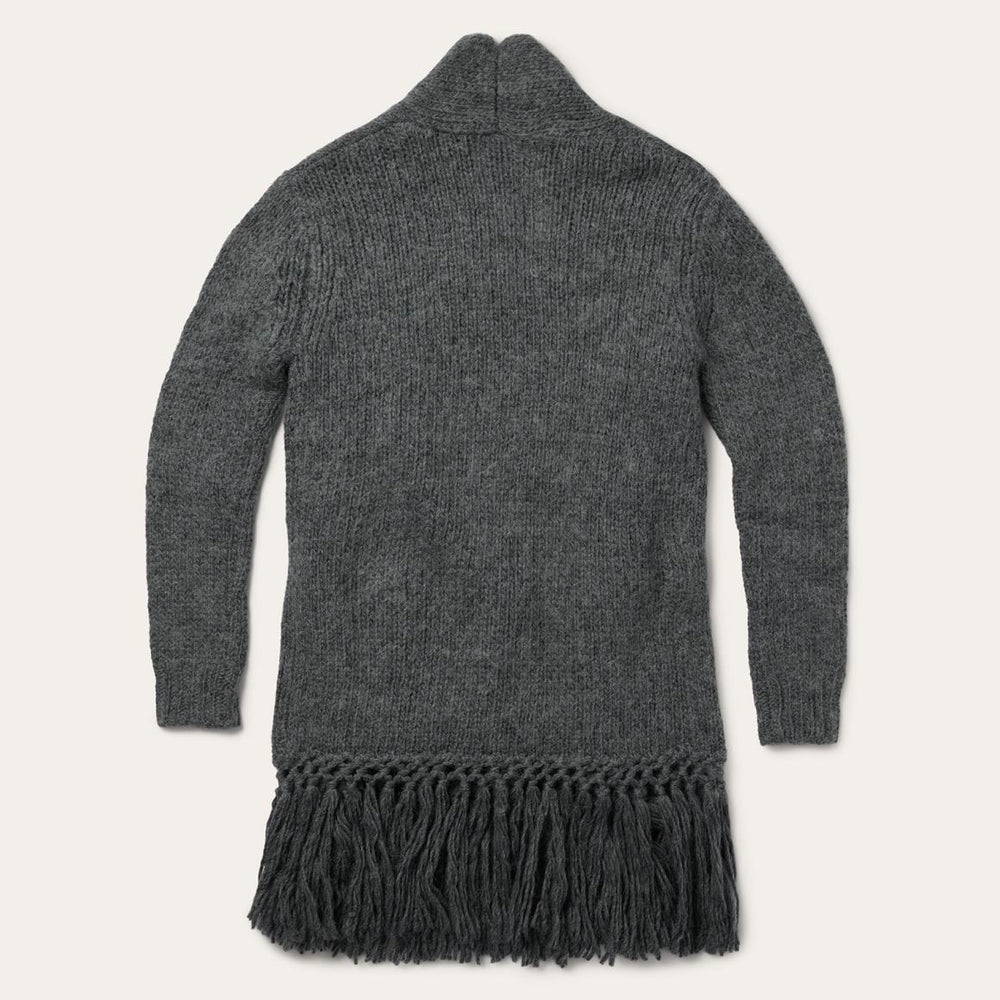 Charcoal Fringed Cardigan Grey | Women Stetson Sweaters