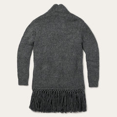 Charcoal Fringed Cardigan Grey | Women Stetson Sweaters