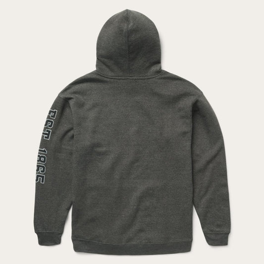 Charcoal Heather Fleece Hooded Sweatshirt Grey | Men Stetson Sweaters &amp; Hoodies