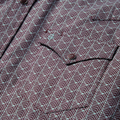 Chevron Grid Shirt Brown | Men Stetson Modern Cut