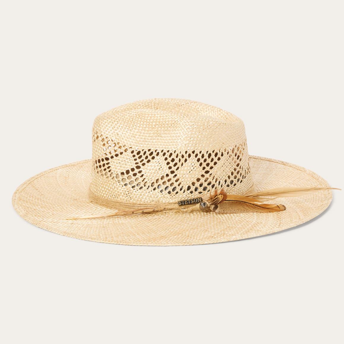 Chorus Straw Flat Brim Hat Natural | Men/Women Stetson Fedora