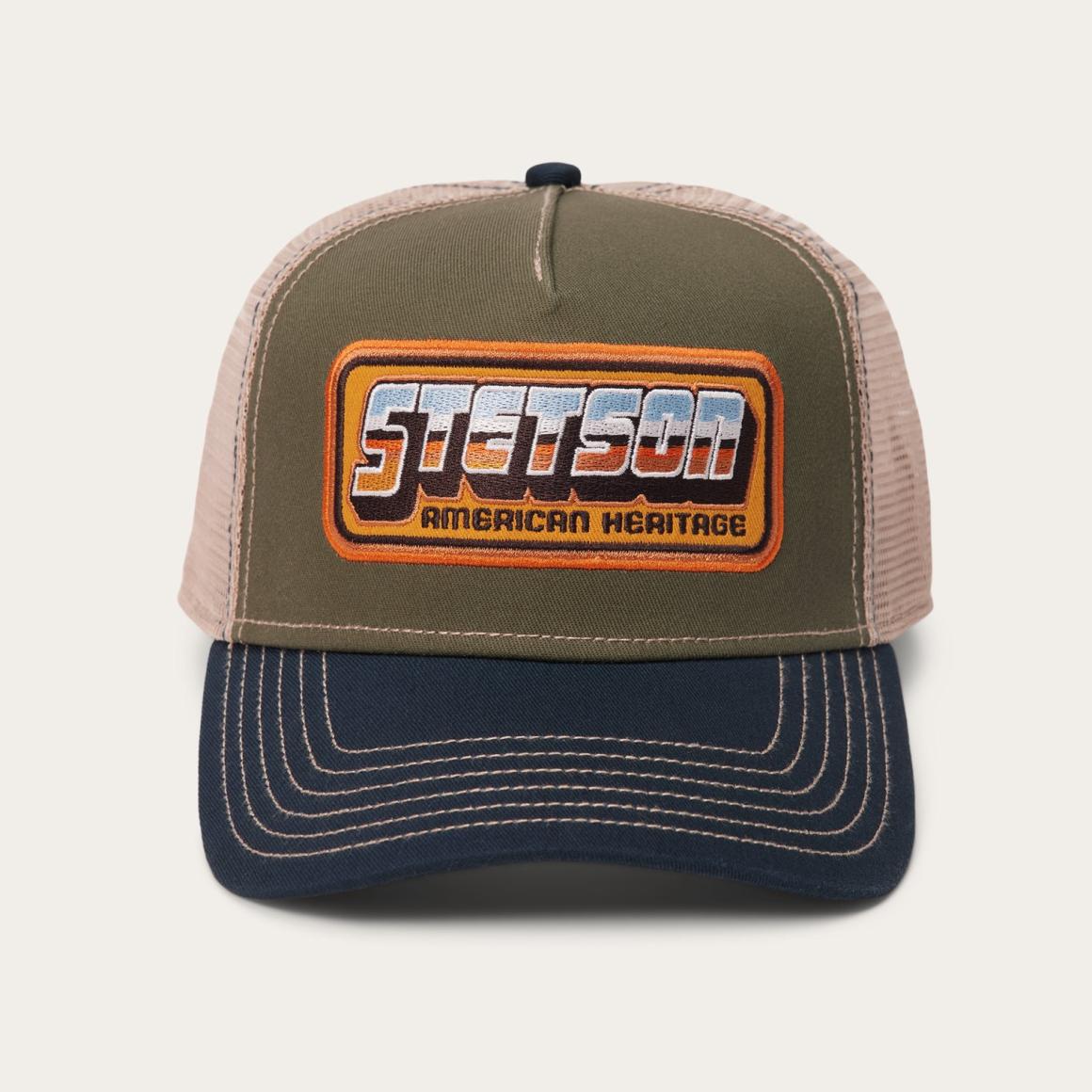 Chrome Trucker Cap Green | Men/Women Stetson Caps &amp; Truckers
