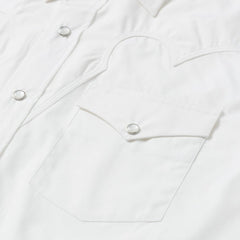 Classic Solid Snap Poplin Shirt In Optic White White | Men Stetson Classic Cut