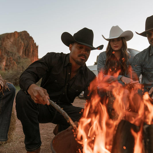 Classic Western Shirt In Black Black | Men Stetson Classic Cut